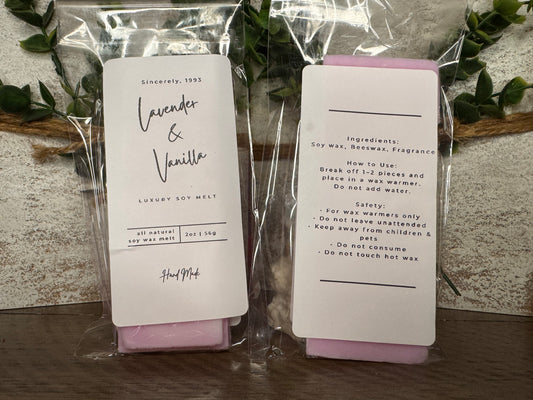Lavender & Vanilla Wax Melt