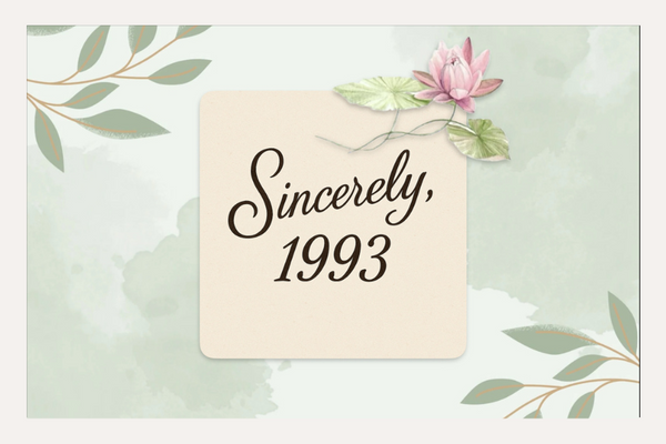 Sincerely, 1993